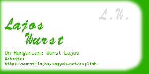 lajos wurst business card